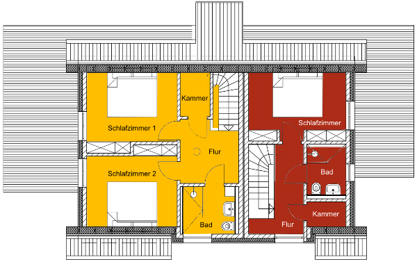 Grundriss für das OG