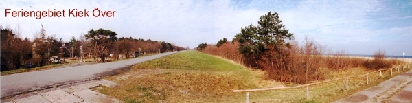 Blick vom Deich Richtung Ferienhaus 